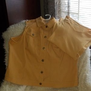 CJ Banks Plus Size Vest with Matching V Neck.